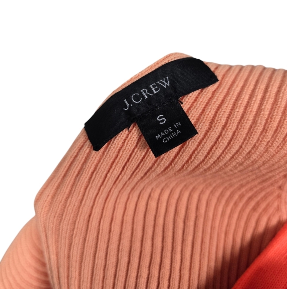 J. Crew Ribbed V Neck Knit Tank Top Peach S - Picture 6 of 8